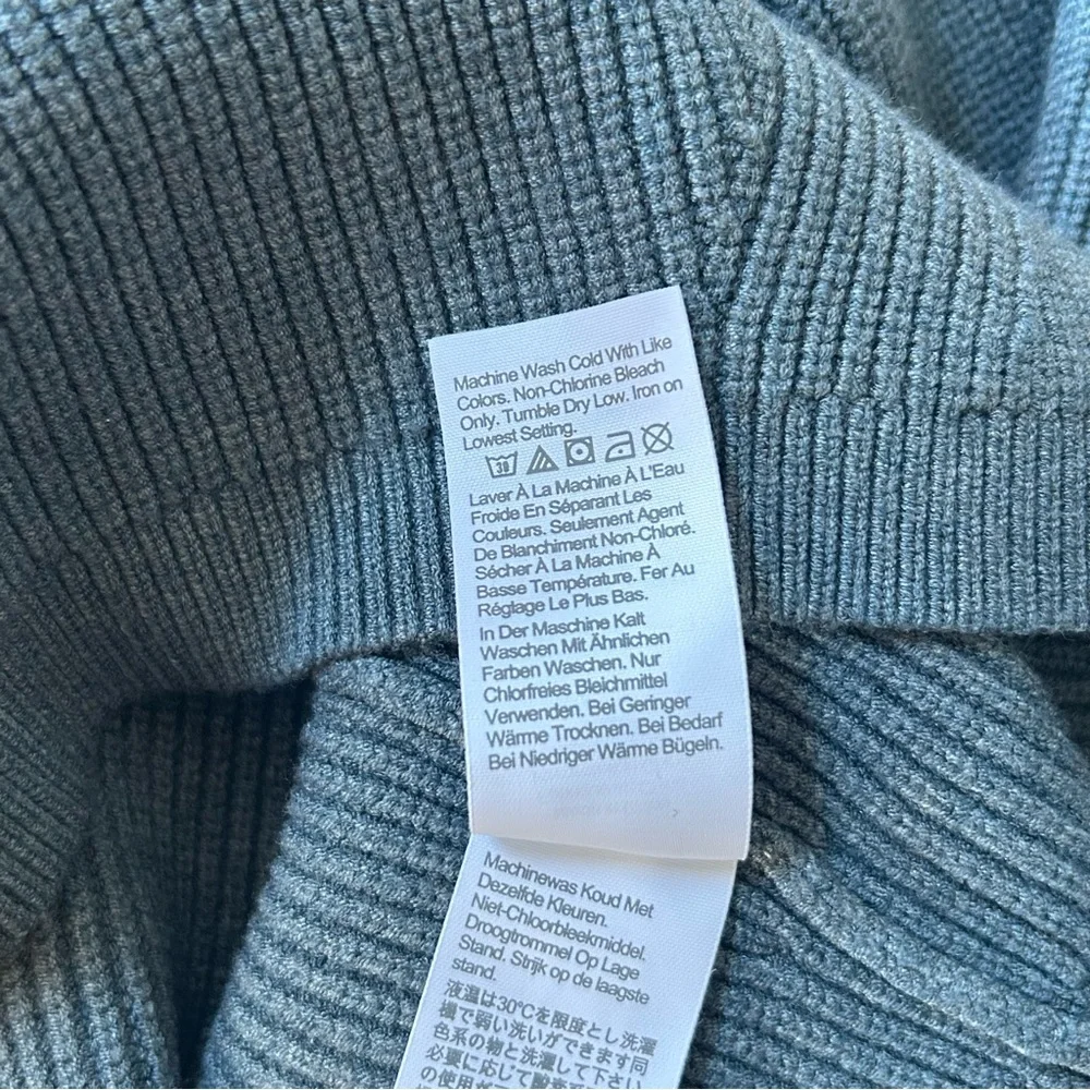 NWOT J. Crew Ribbed Stretch Crewneck Chunky Sweater In Heather Seascape, Size M